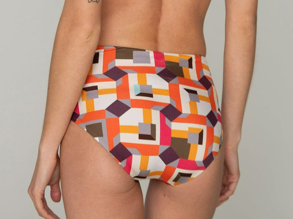 Highwaisted Bikini Bottom - CUBES