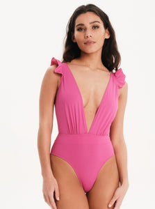 Ruffles One Piece - BUBBLE GUM