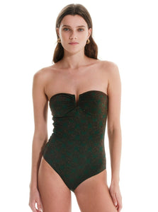 V Bandeau One Piece - LEAFY