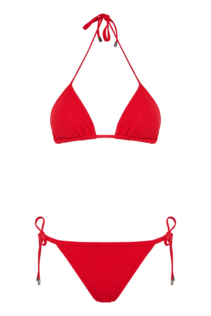 Stripe Bikini - SCARLET