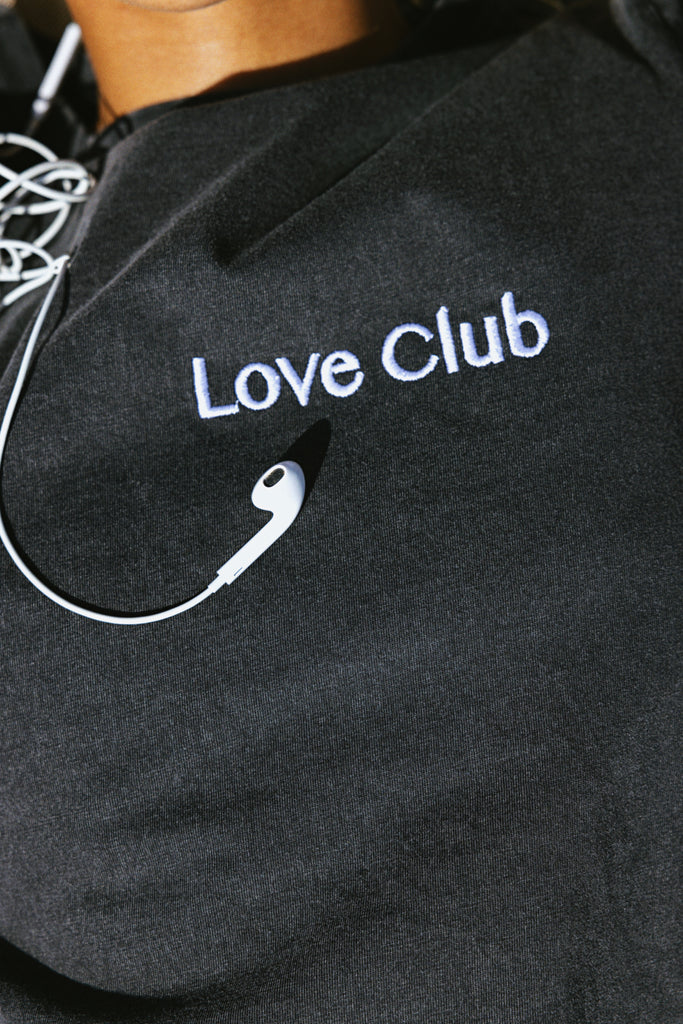 T-shirt dark grey - LOVE CLUB WHITE