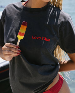 T-shirt dark grey - LOVE CLUB RED