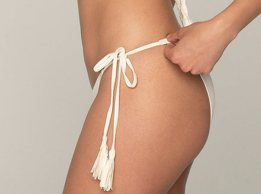 Braided Bikini Bottom - CREMA