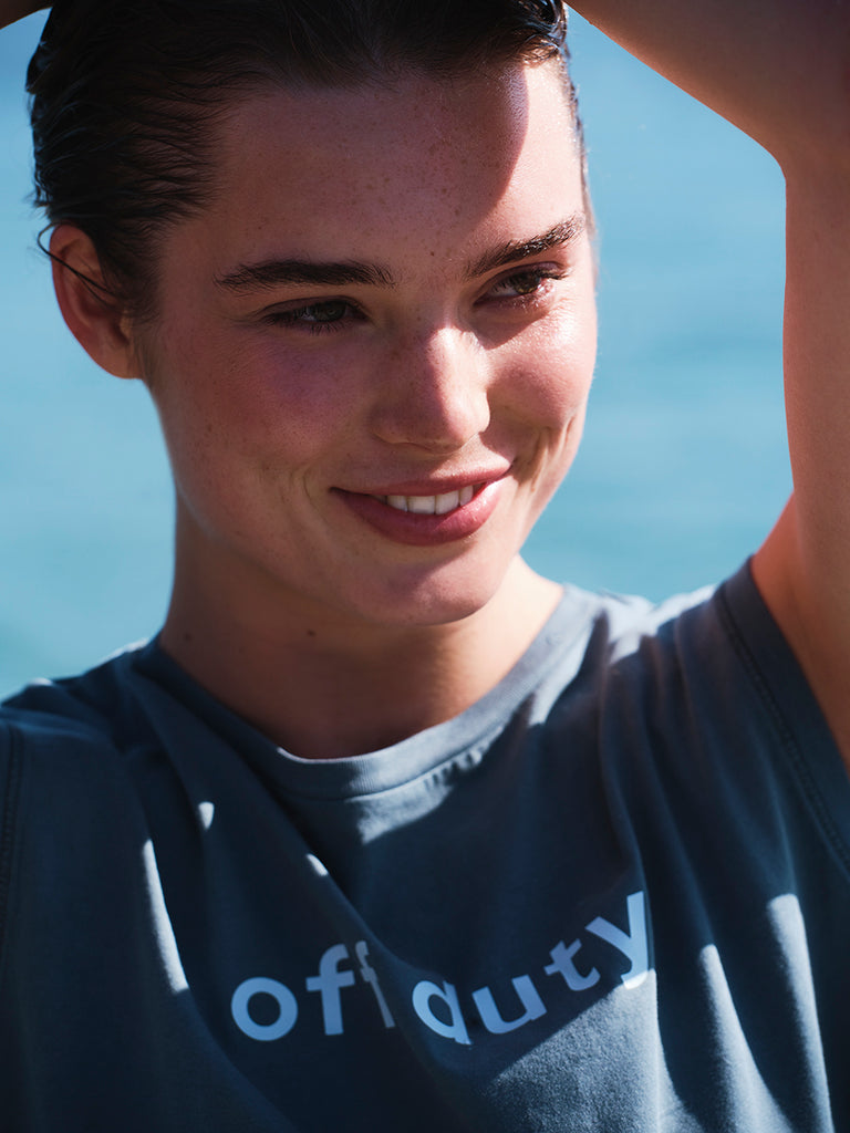 T-shirt crop top grey - OFF DUTY