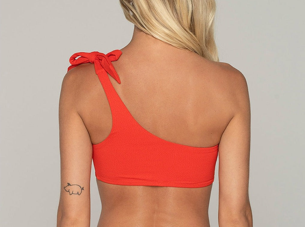 One Shoulder Bikini Top - FIRELIGHT