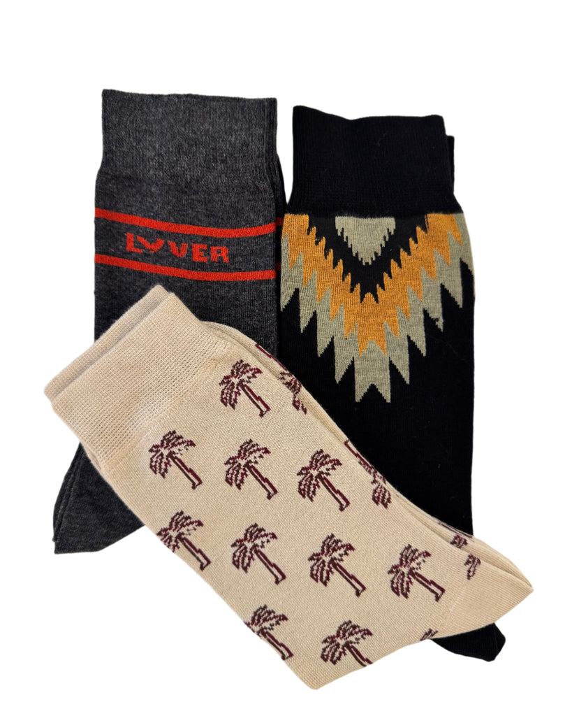 Pack of 3 Pairs of Socks in Gift Box - LOVER