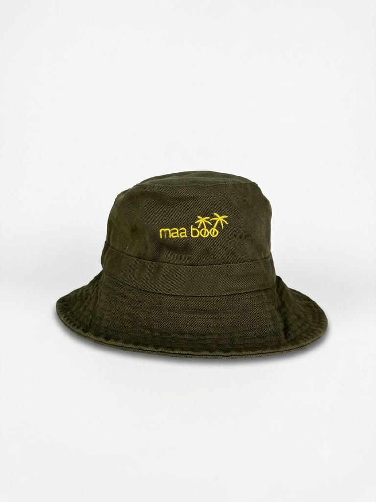Bucket Hat Khaki Yellow - PALM TREE