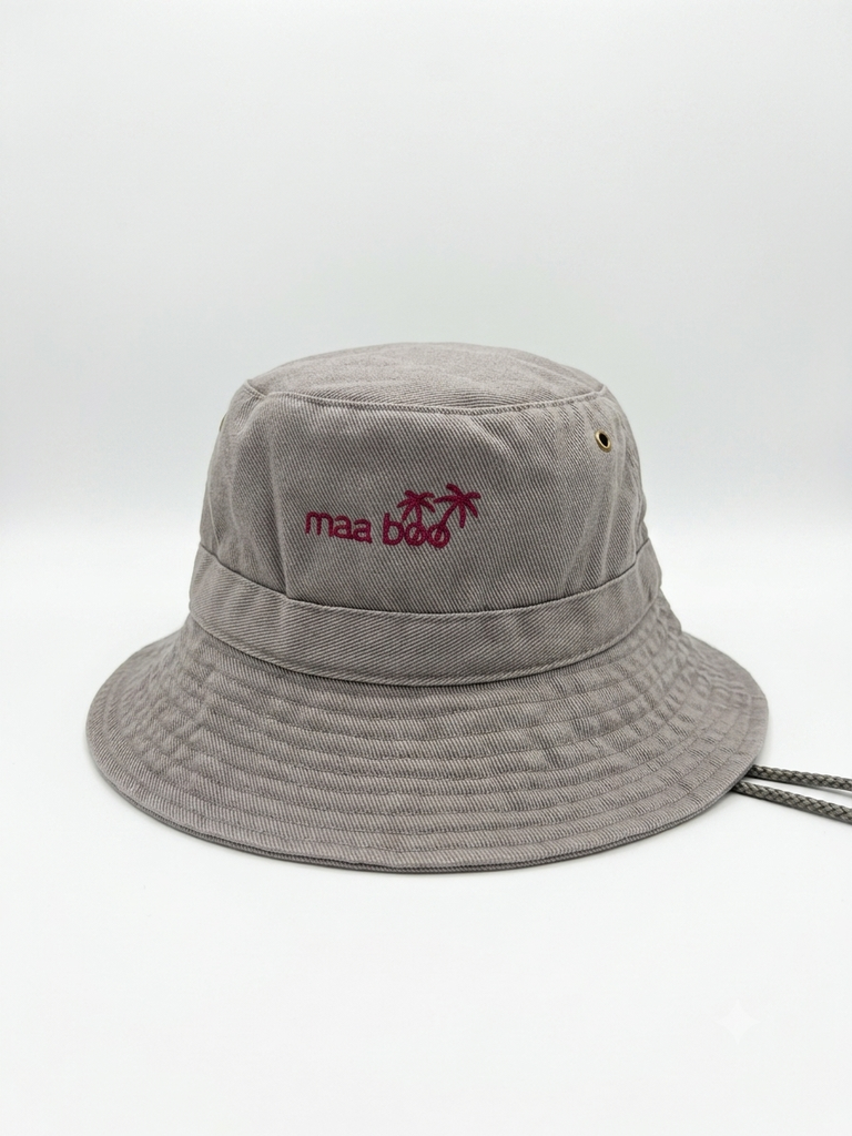 Bucket Hat Grey Magenta - PALM TREE