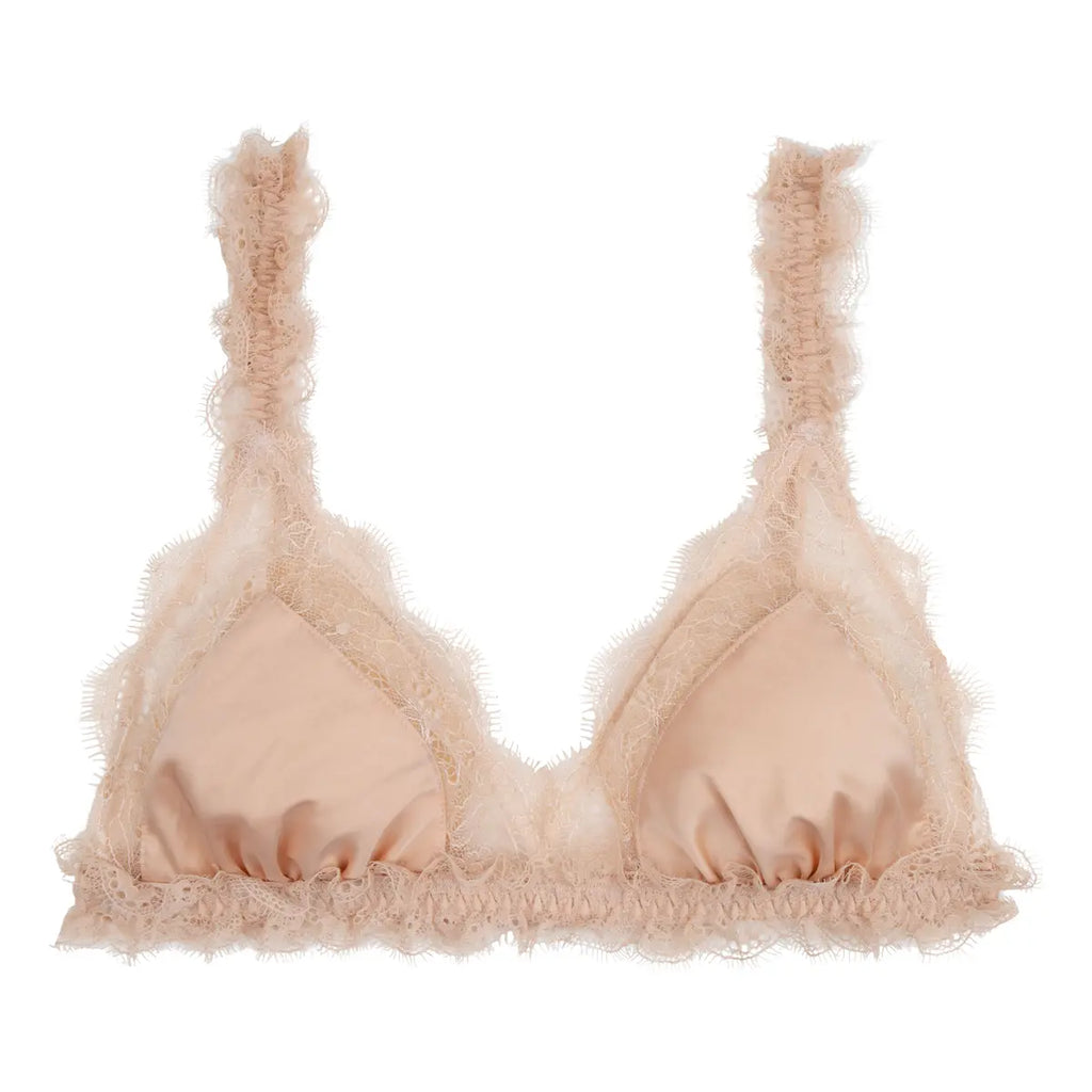 Delicate triangle bralette - LOVE LACE SAND