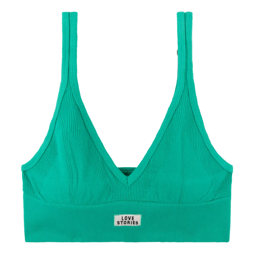 Stylish sporty bralette - POSEY GREEN