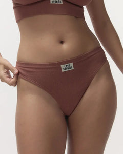 Comfy string briefs - LIMA BROWN