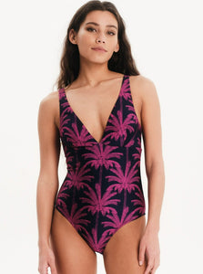 V-Neck One Piece - PALM SPRITZ