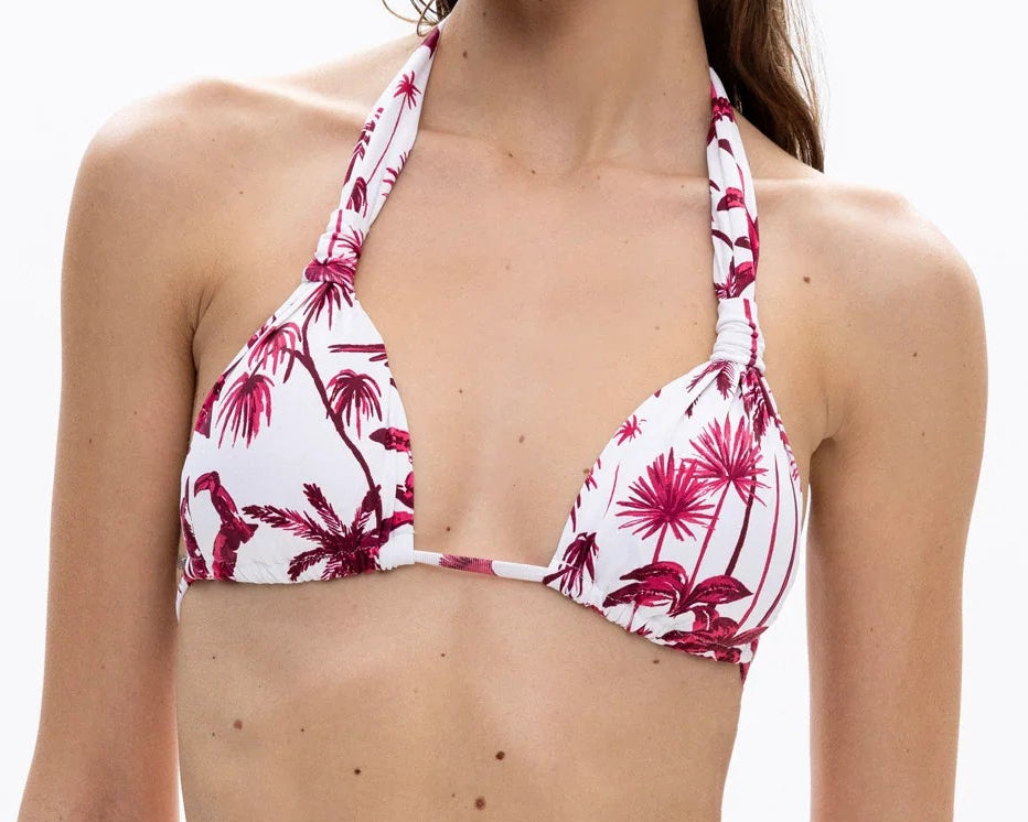 Halterneck Triangle Bikini Top - KEEP PALM