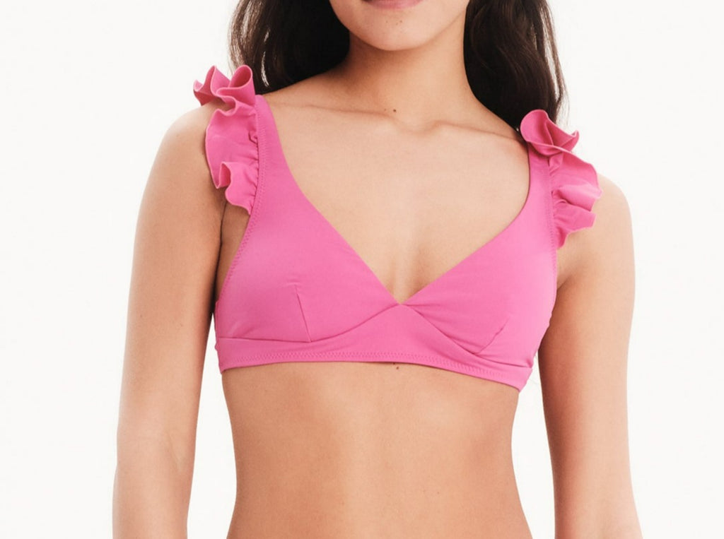 Ruffles Bikini Top - BUBBLE GUM