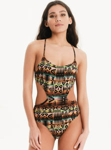 Strappy Cut Out One Piece - TRIBAL