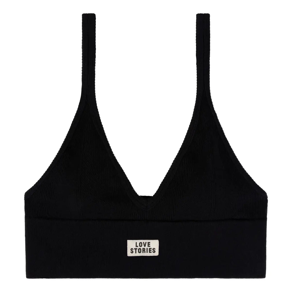 Stylish sporty bralette - POSEY BLACK