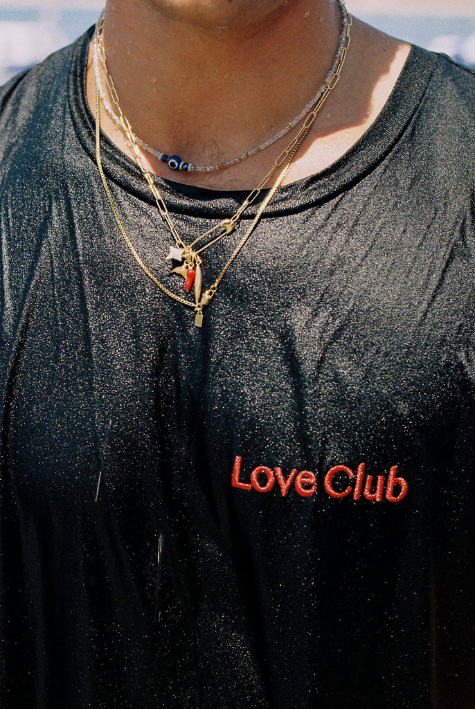 T-shirt dark grey - LOVE CLUB RED
