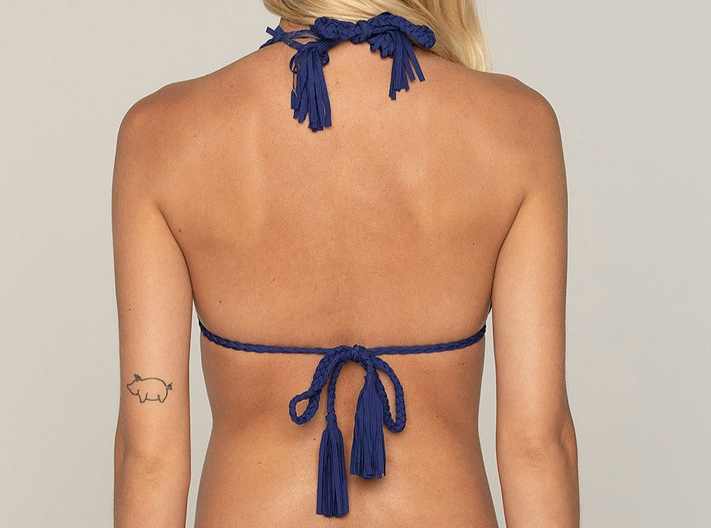 N Braided Bikini Top - ROYAL BLUE