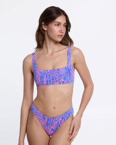 Sporty Bust Bikini - NEON WAVE