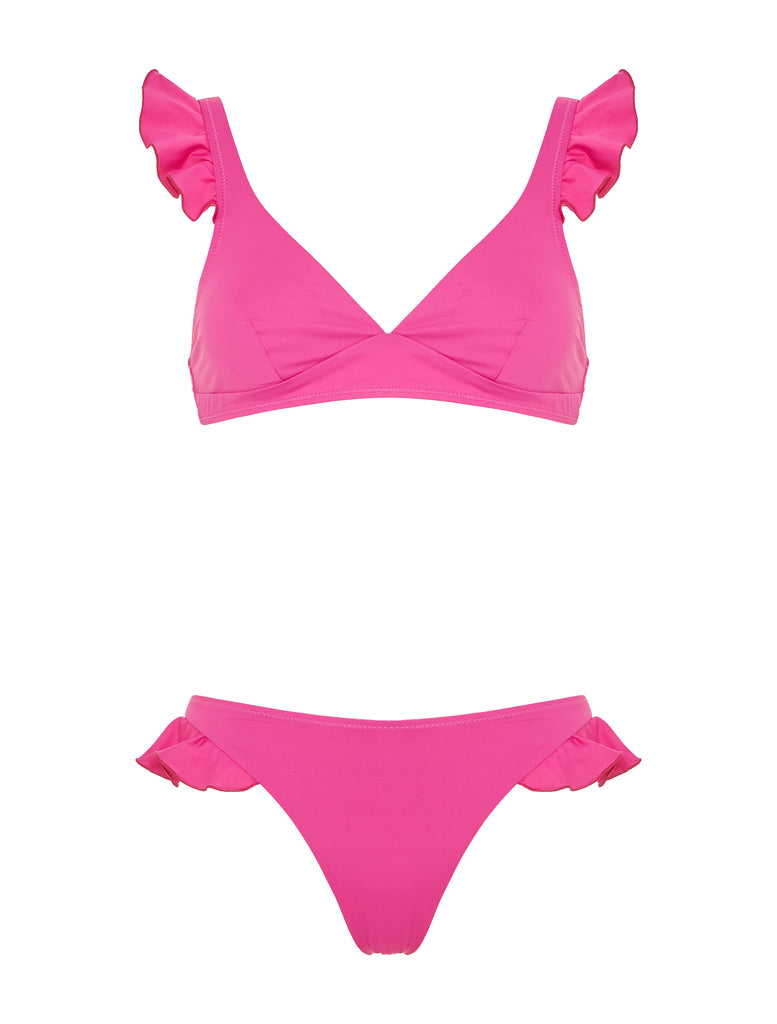 Ruffles Bikini - BUBBLE GUM